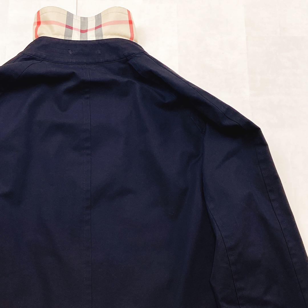 美品 襟裏チェック メガチェック 大きいサイズLL バーバリーロンドン ライナー