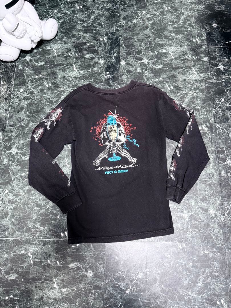 FUCT SSDD ファクトUSA製 ロングTシャツ　ロンT スカル　ドクロ　S