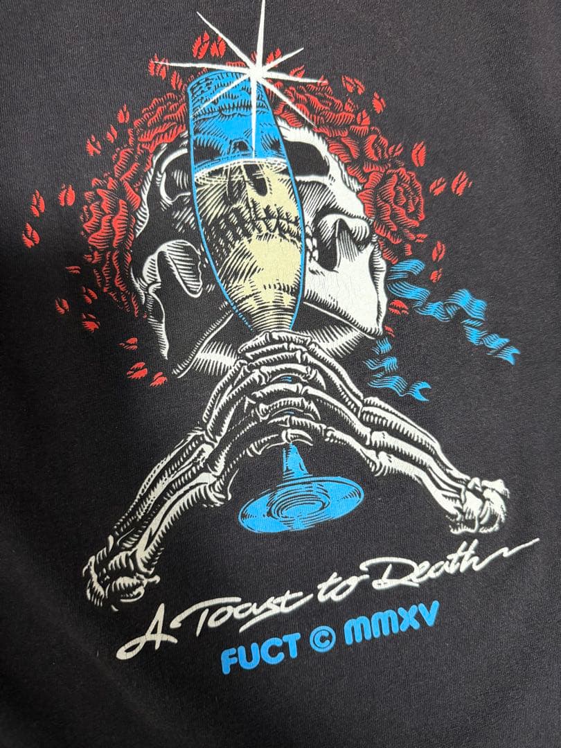 FUCT SSDD ファクトUSA製 ロングTシャツ　ロンT スカル　ドクロ　S