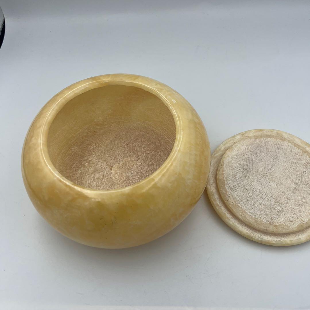 【希少】【美品】大理石 囲碁 碁石 囲碁 囲碁道具 2個セット