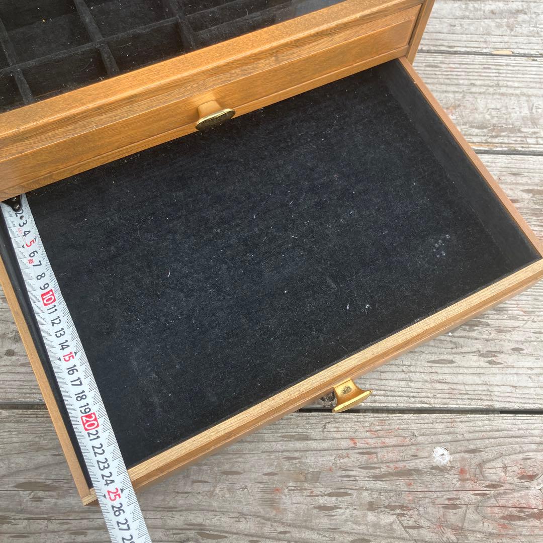 昭和レトロ 木製ガラスケース アクセサリーケース 飾り棚 コレクションラック