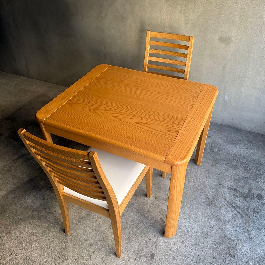 未使用品　飛騨家具　イバタインテリア　エクステンションテーブル　伸長式テーブル