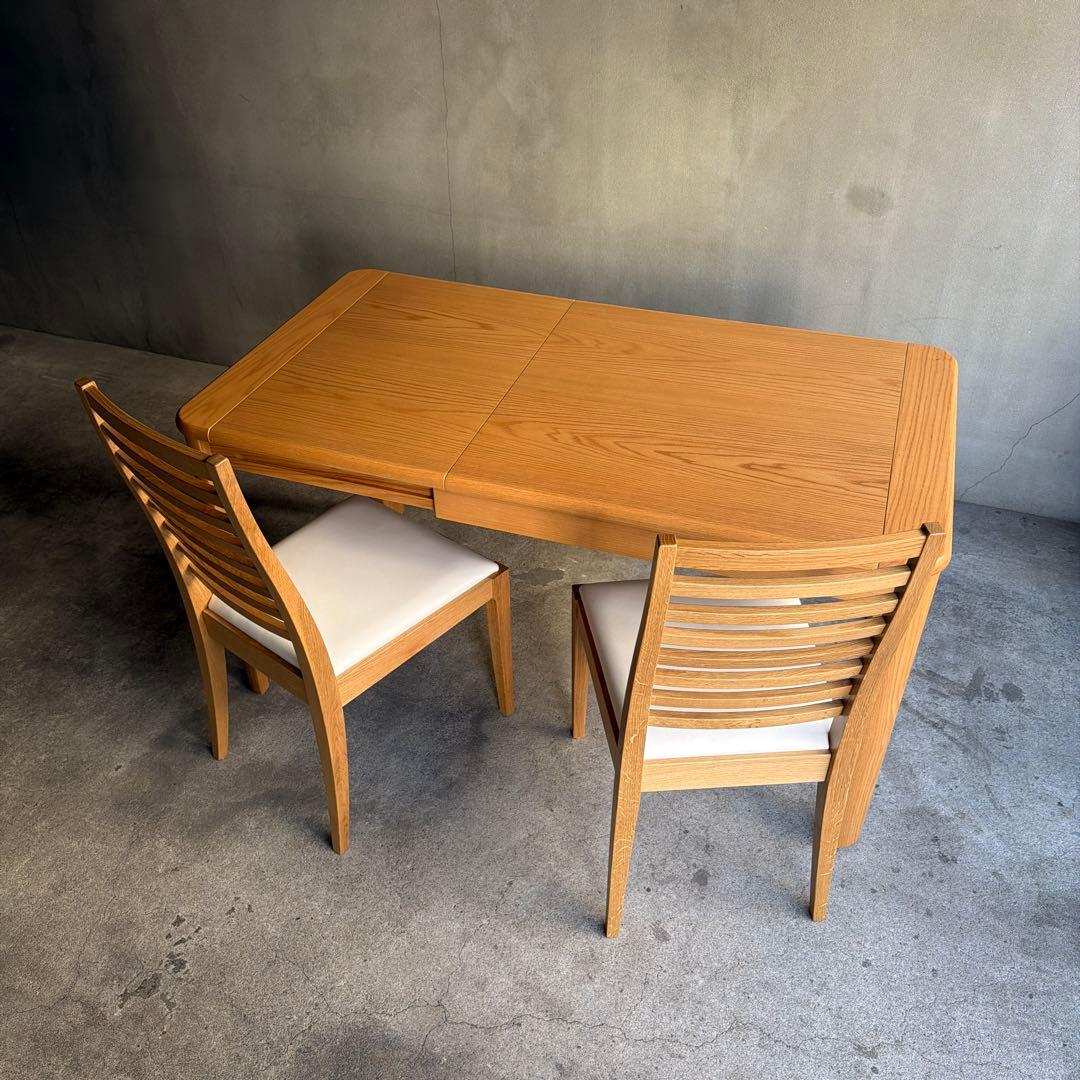 未使用品　飛騨家具　イバタインテリア　エクステンションテーブル　伸長式テーブル