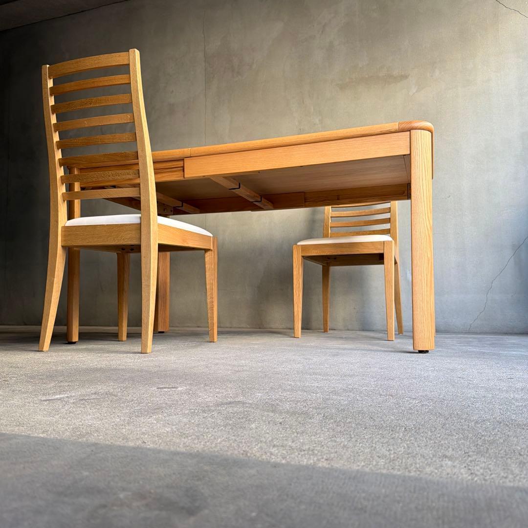 未使用品　飛騨家具　イバタインテリア　エクステンションテーブル　伸長式テーブル