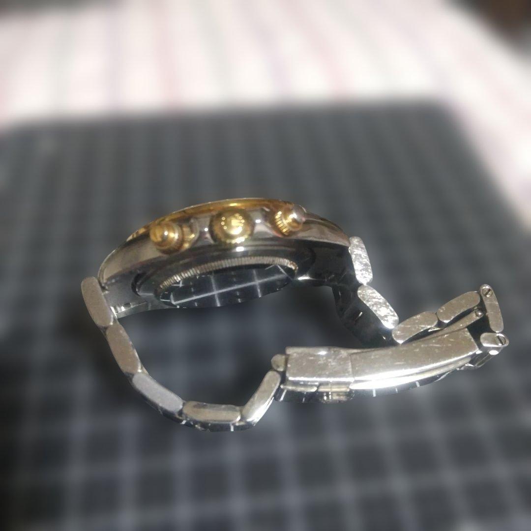 ☆クロノグラフ自動巻き 腕時計 金色と銀色ちょい年代物かな？♢