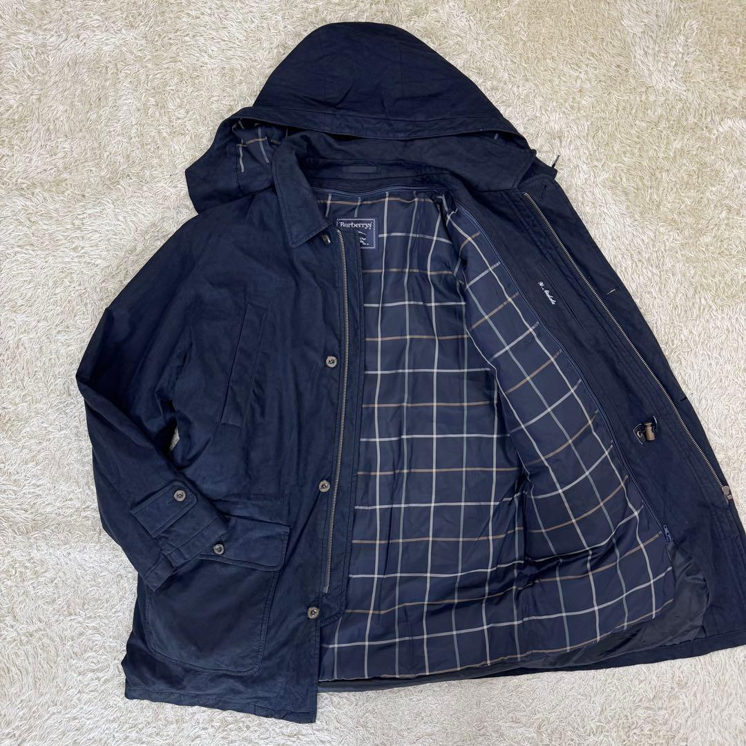 バーバリー　ステンカラーコート　メンズ　ノバチェック　ダウン　ライナー　2L