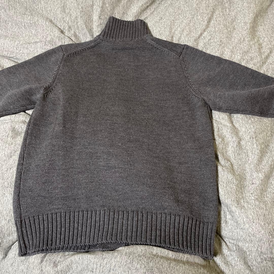 ZANONE / CHIOTO 5ゲージ スタンドカラー カーディガン グレイ