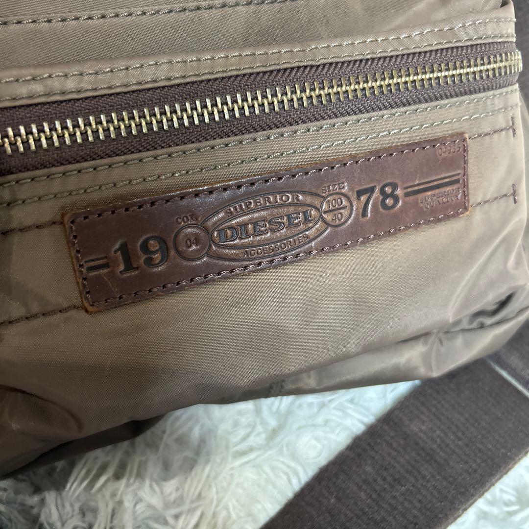 【希少】y2k archive DIESELワンショルダー　ブラウン　ナイロン