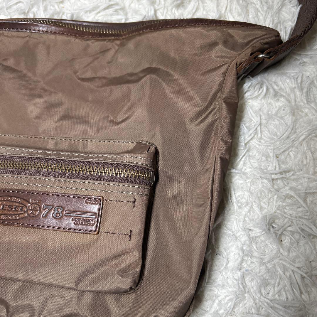 【希少】y2k archive DIESELワンショルダー　ブラウン　ナイロン