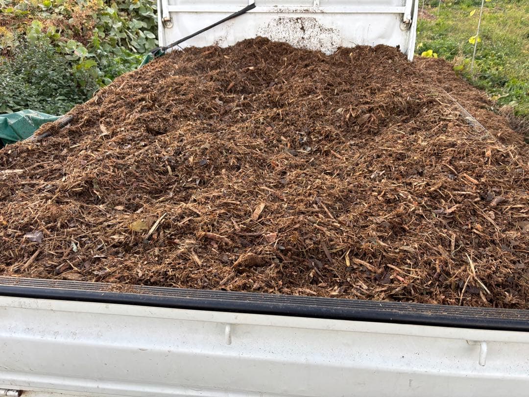 ウッドチップバーク堆肥 土壌改良 四日市 菰野町配送込 菌ちゃん畝自然農法