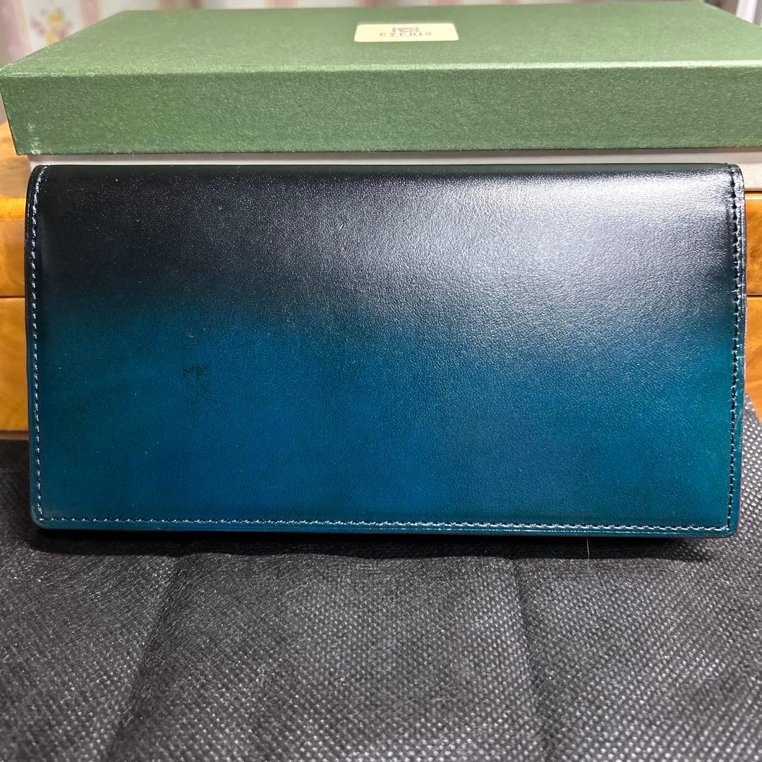 CYPRIS 漆製 長財布 グラデーション　ネイビー　定価71.500円
