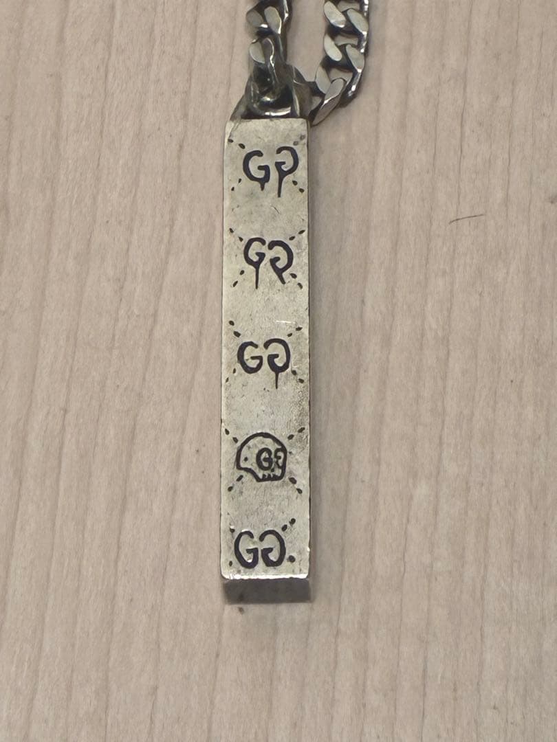 GUCCI グッチ シルバー ゴースト ネックレス 455314