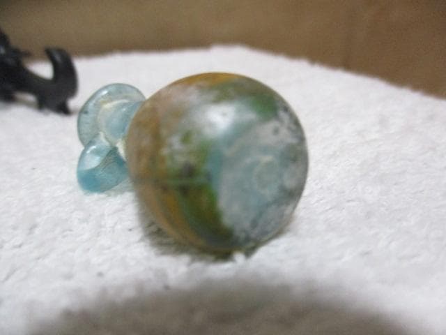 メソポタミア文明　コアガラス　香油瓶　箱付き　Q20-1