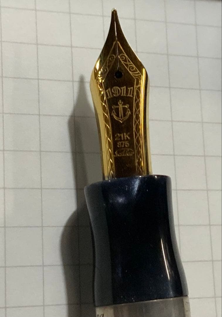 モンテグラッパ　限定万年筆　スターリングシルバー　ペン先 セーラー21K