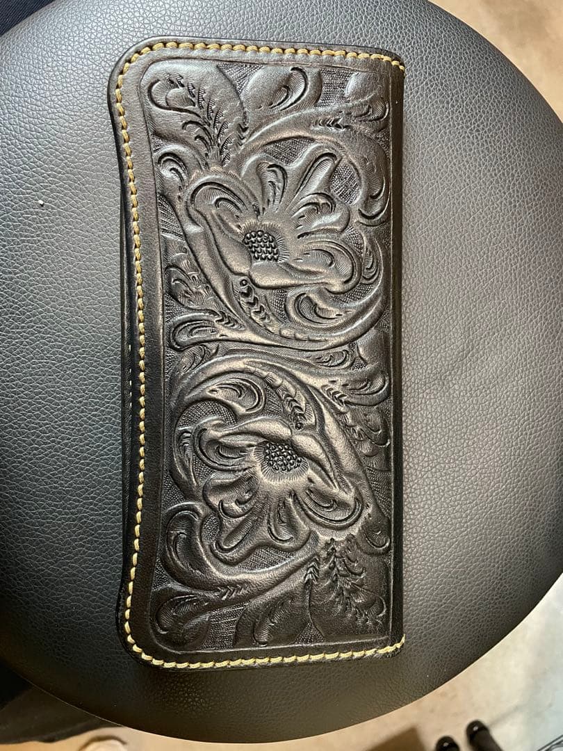 SAADレザー　長財布　ブラック