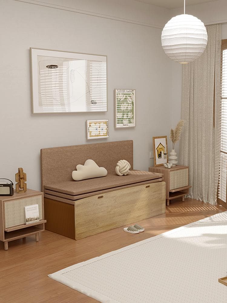 ペーパー折りたたみベッド幅80㎝高さ23㎝組立不要 マットレス付き 一人暮らし