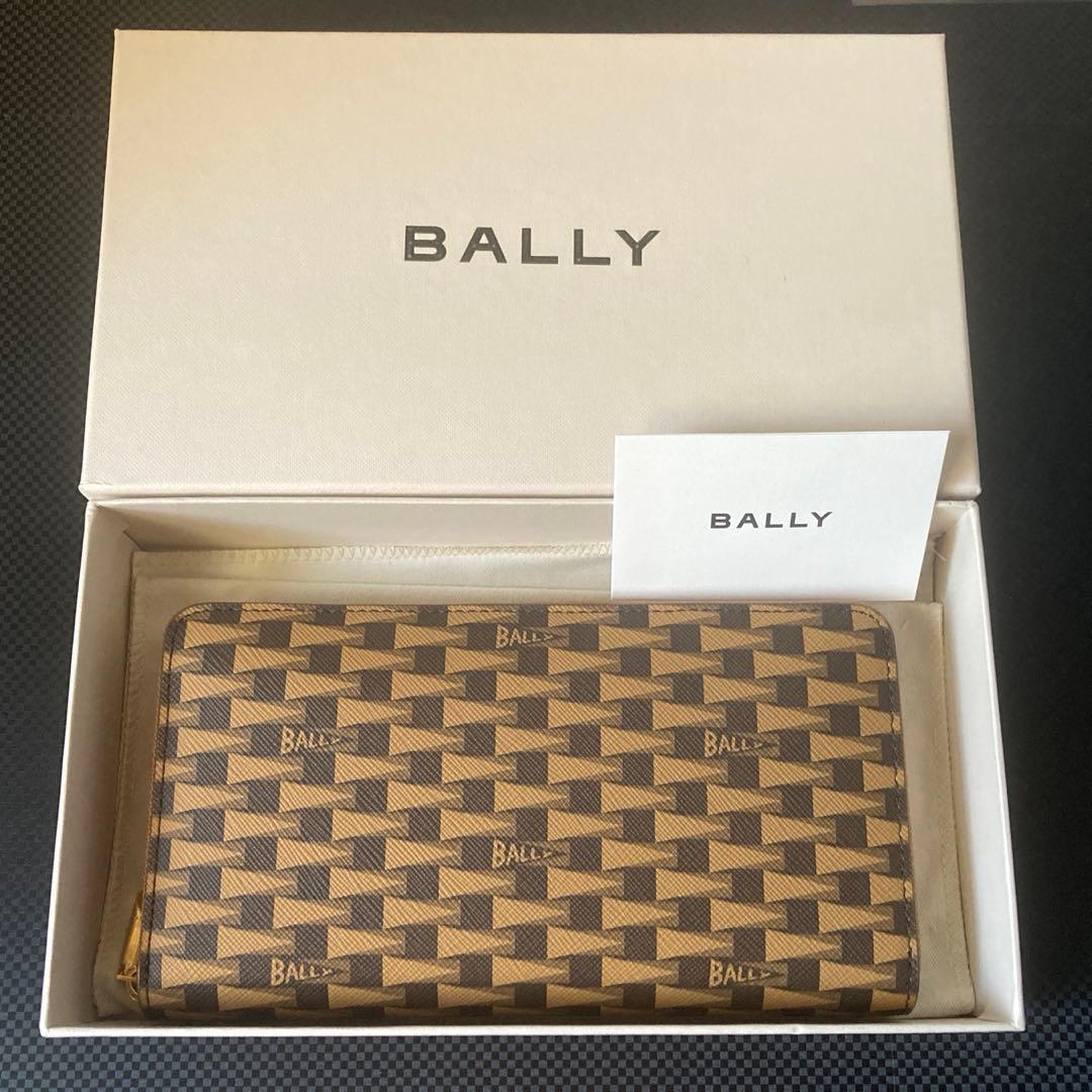 BALLY バリー ラウンド 長財布 ペナント 未使用 ブラウン 6305294