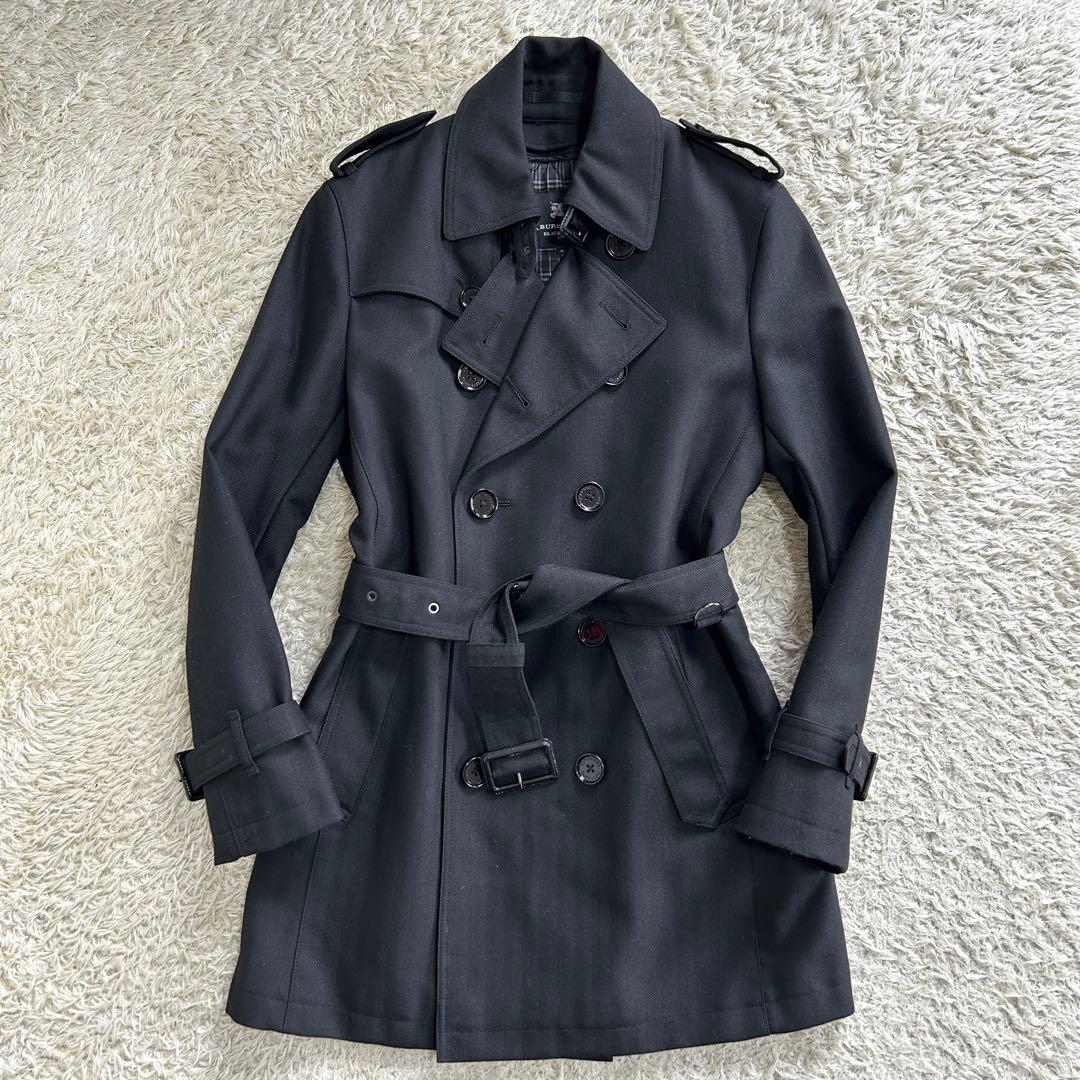 【美品】バーバリーブラックレーベル トレンチコート ノバチェック ライナー 黒