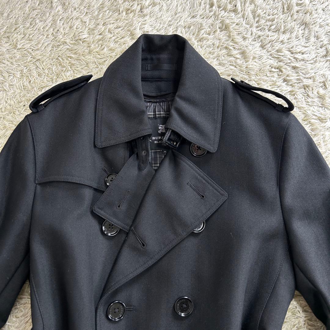 【美品】バーバリーブラックレーベル トレンチコート ノバチェック ライナー 黒