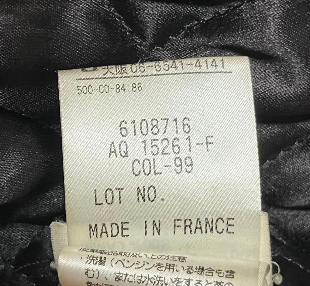 ※MC5 Aquasqutum 中綿レザーカーコート ブラック フランス製 M