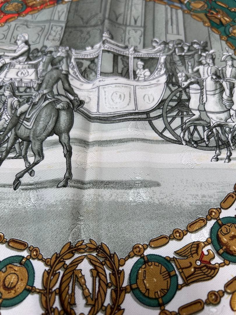 HERMES エルメス カレ90 NAPOLEON ナポレオン シルク100%