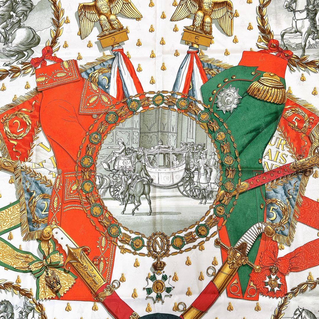 HERMES エルメス カレ90 NAPOLEON ナポレオン シルク100%
