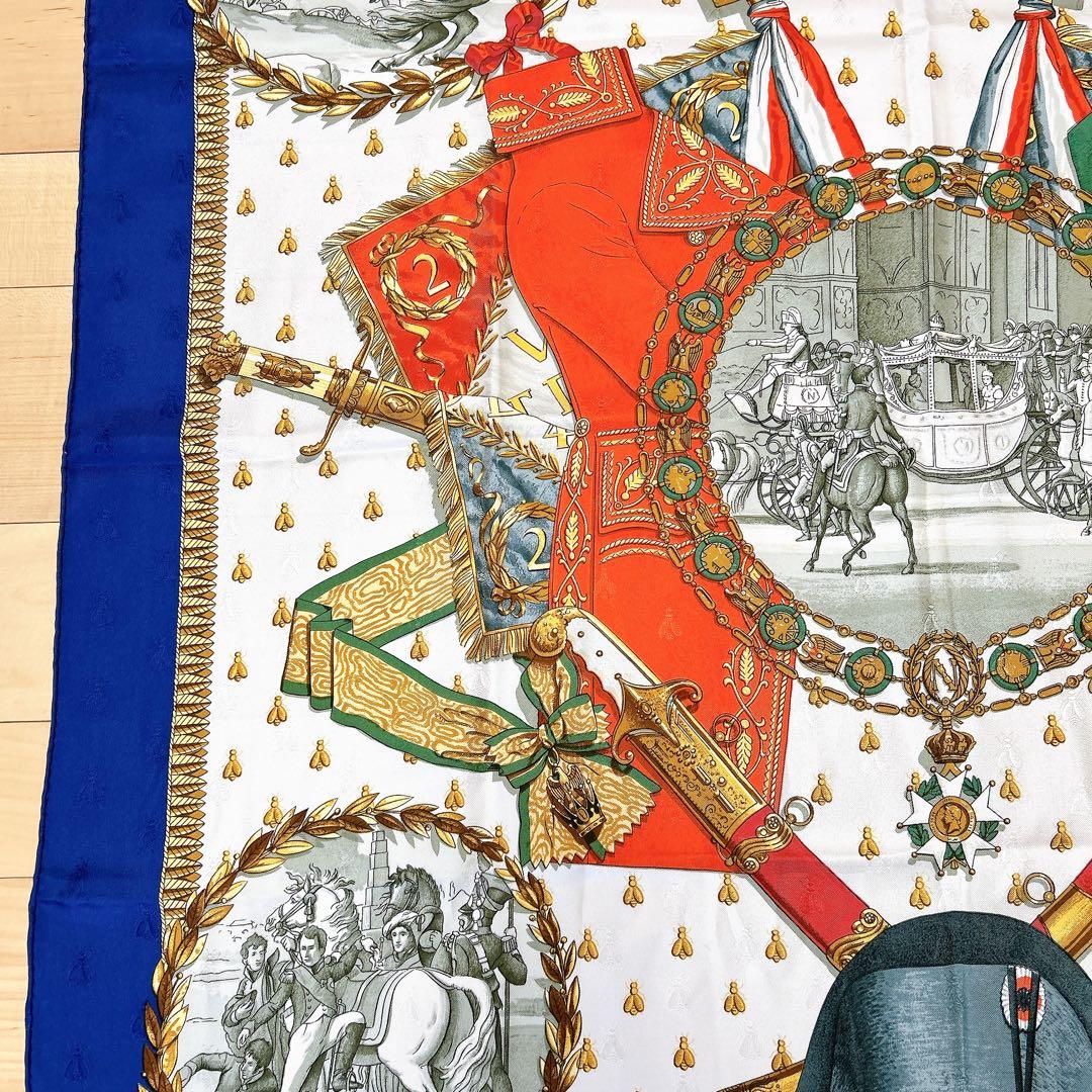 HERMES エルメス カレ90 NAPOLEON ナポレオン シルク100%