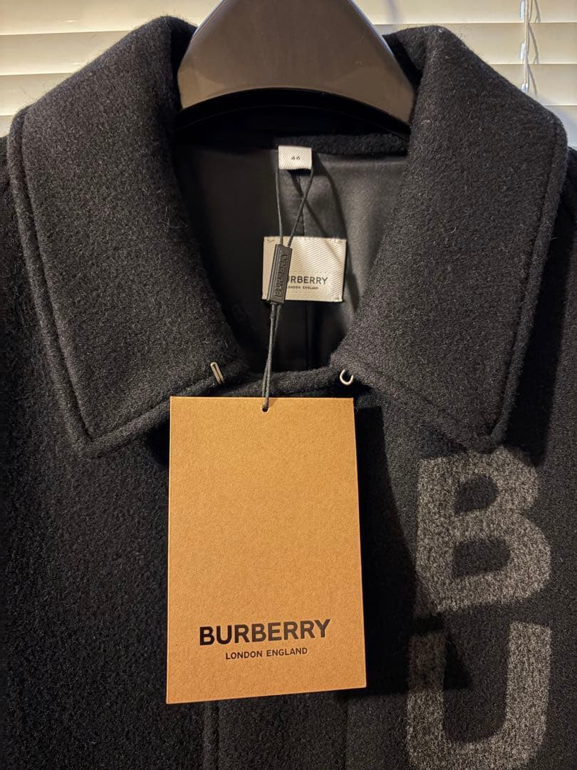 BURBERRY バーバリー ブラック ステンカラーコート ウールカシミア
