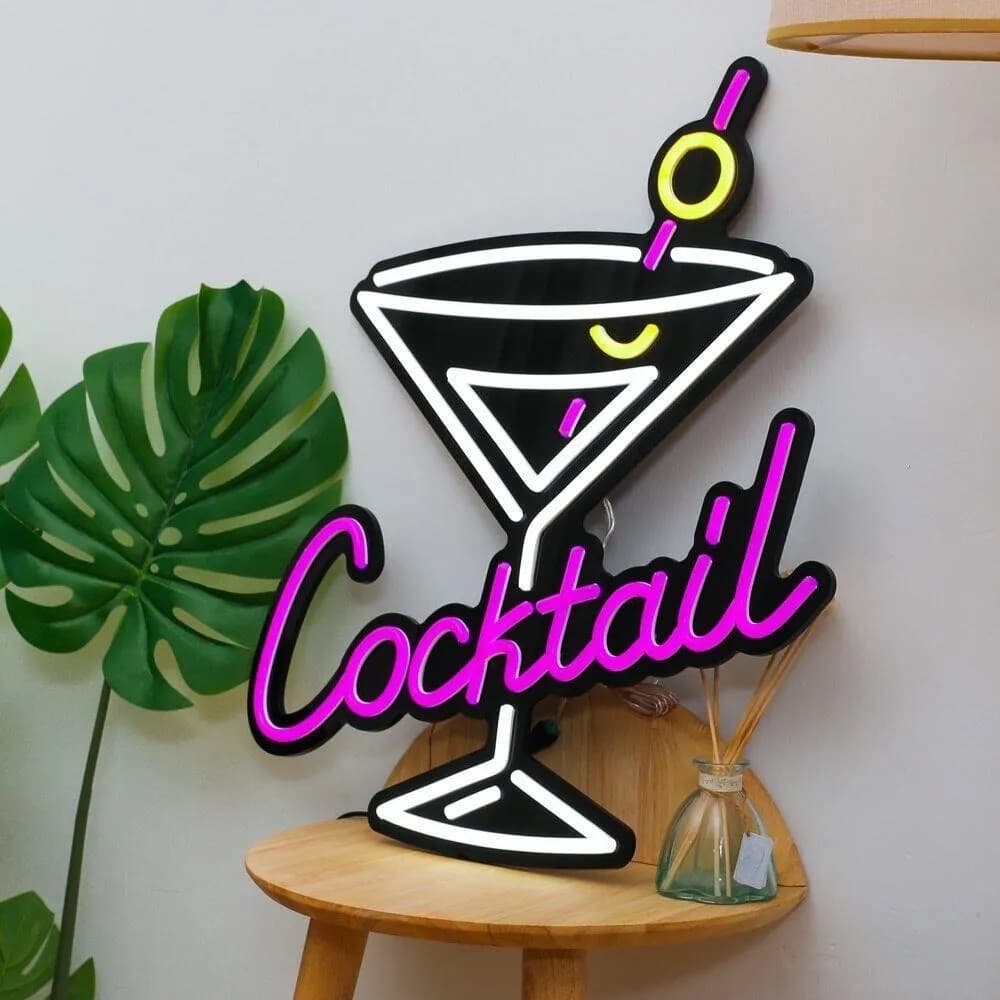 特大 LEDライト ネオンサイン ネオンライト 看板 カクテル COCKTAIL