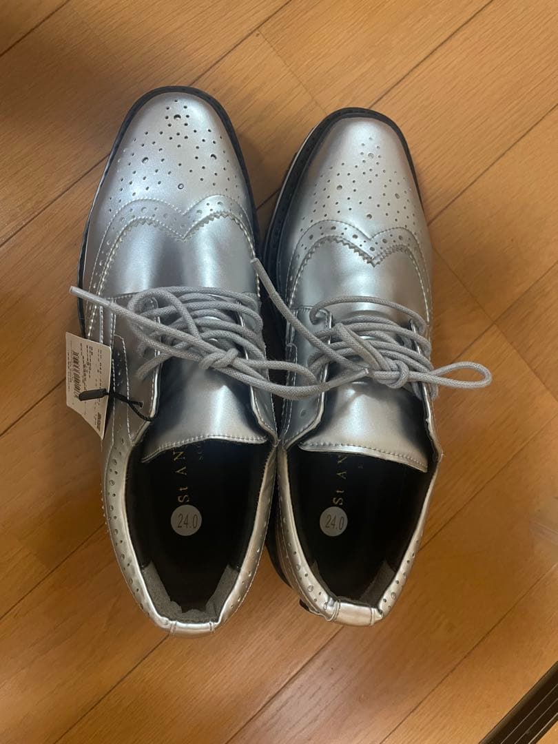 セントアンドリュース厚底スパイクレスゴルフシューズ レディース23.5-24cm