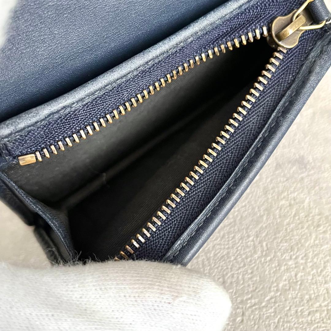 人気✨GUCCI パール マーモント デニム キルティング 二つ折り財布