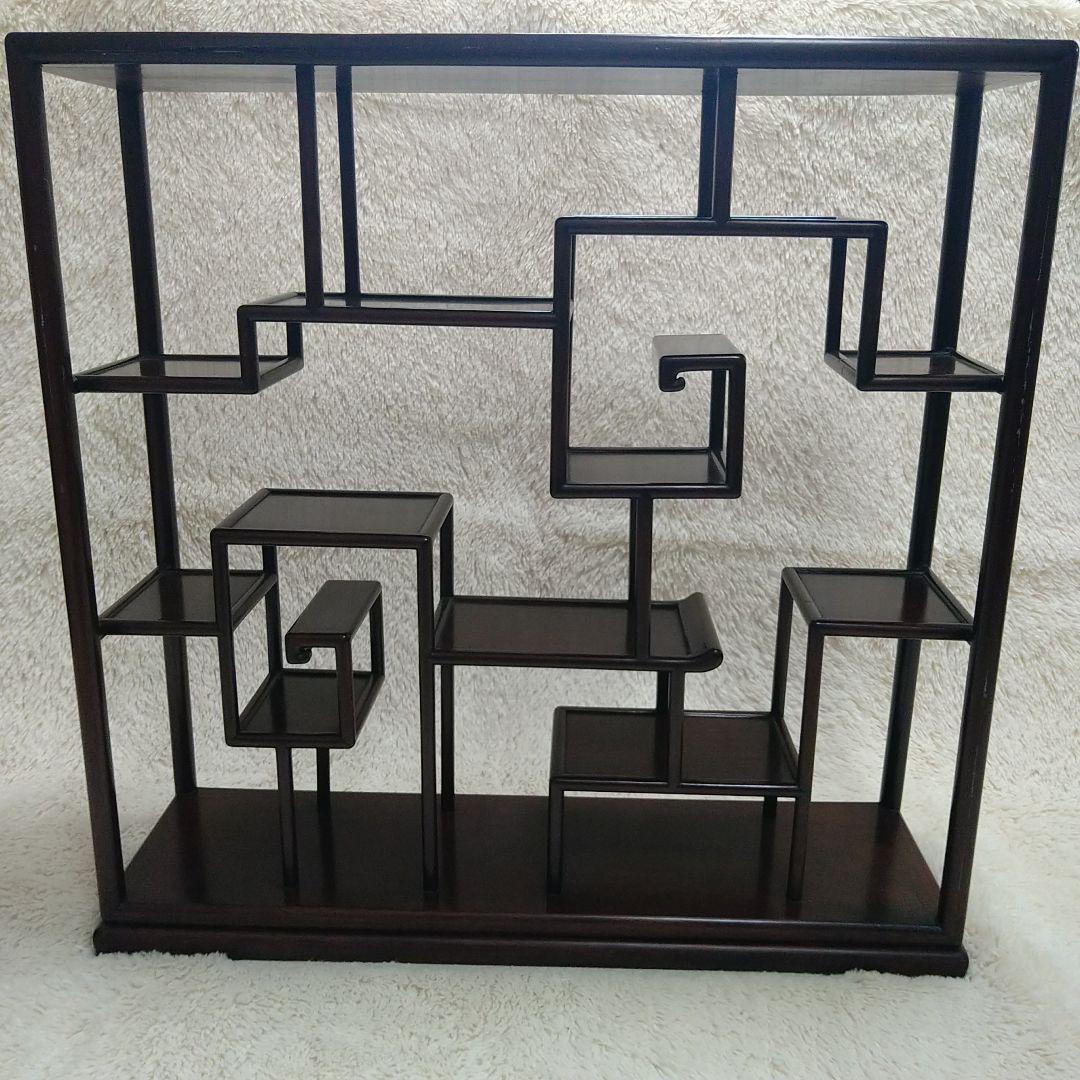 木製飾り棚アジアン家具棚ラックシェルフアンティークヴィンテージ