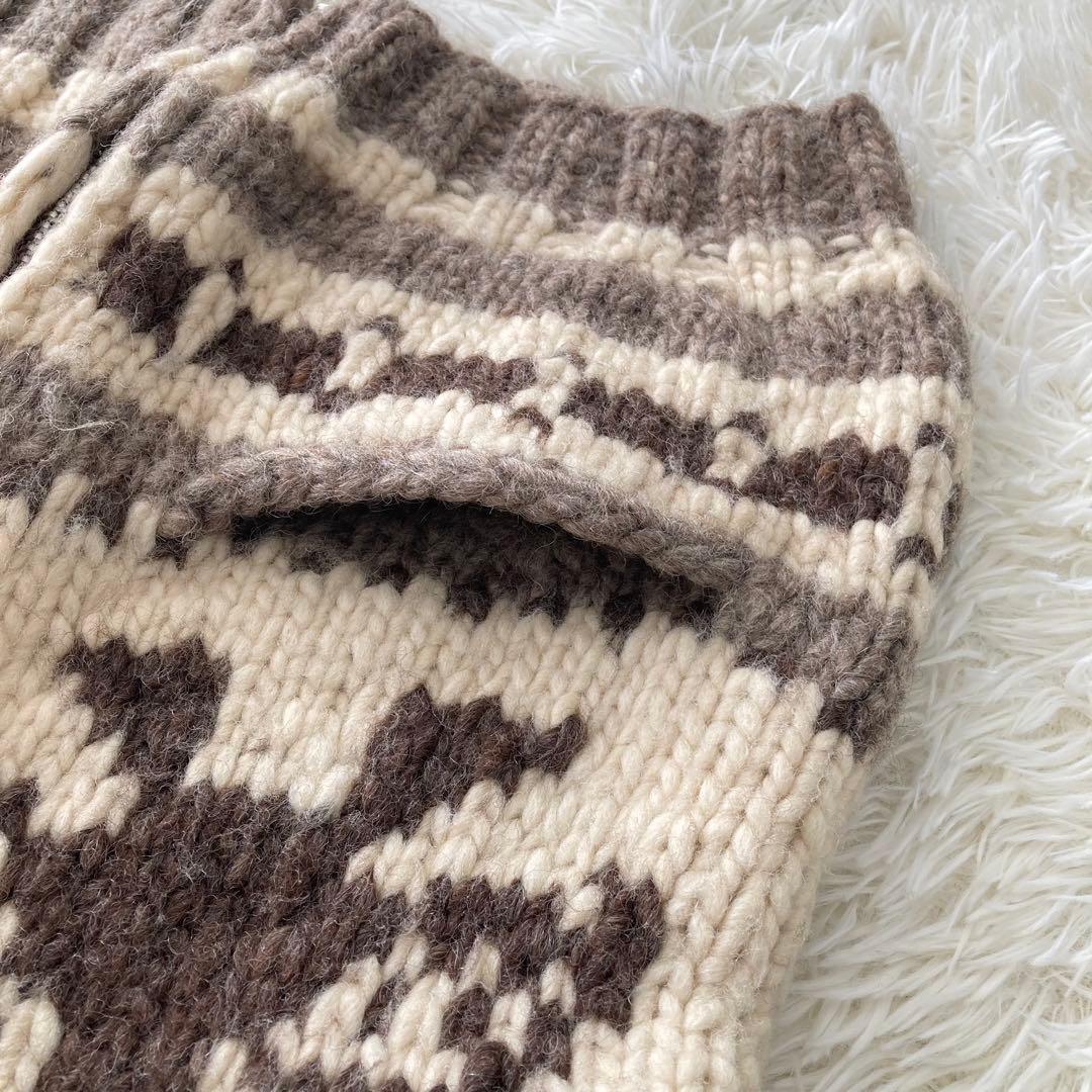 カデュマウス カウチンセーター ジップアップ イーグル カナダ製