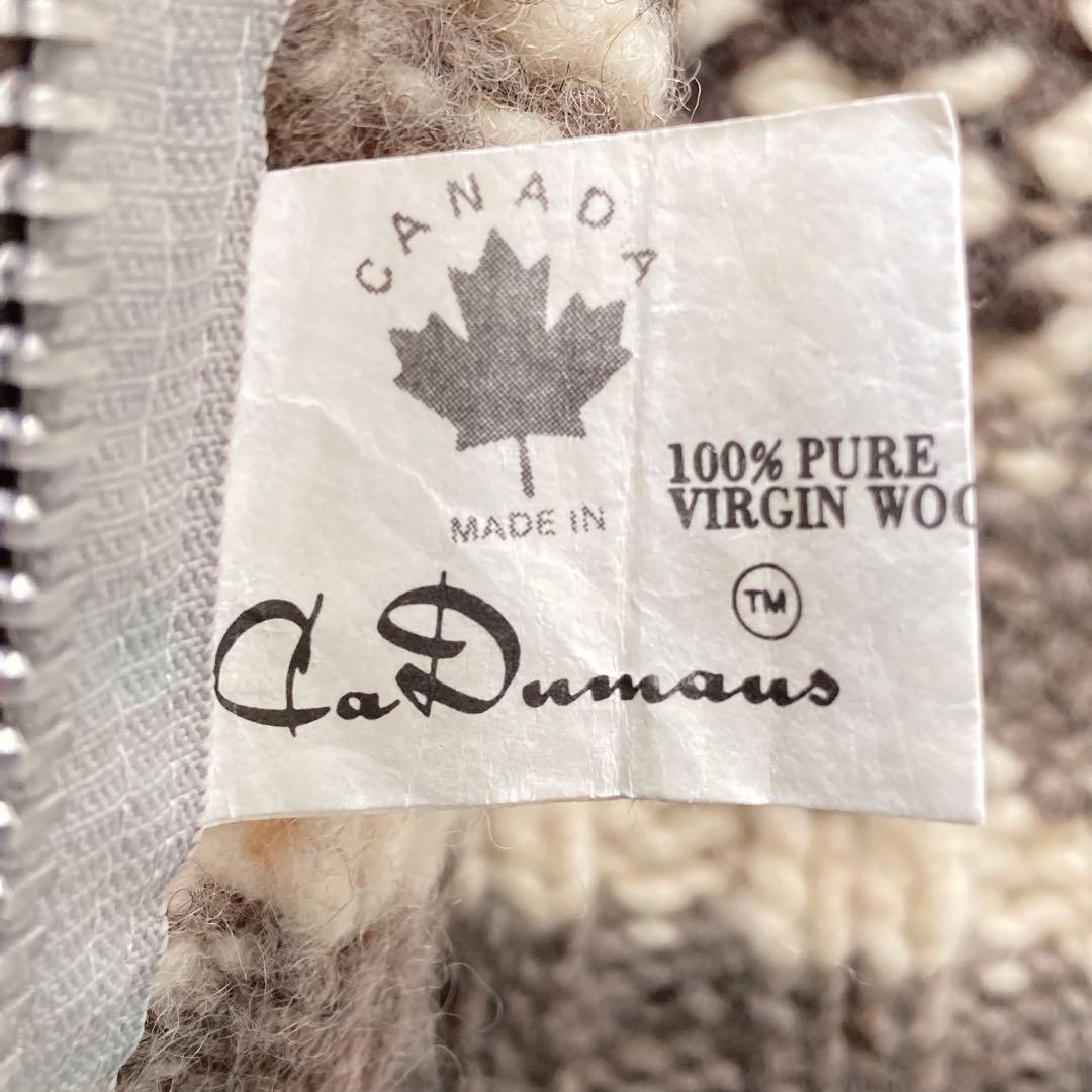 カデュマウス カウチンセーター ジップアップ イーグル カナダ製