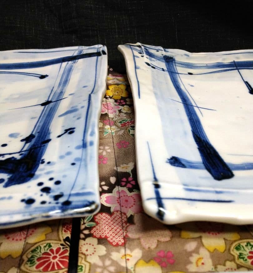 ブロが選ぶ【高級皿・人気・大崎 庄右衛門作】デザイン【扇型超特大皿】１皿