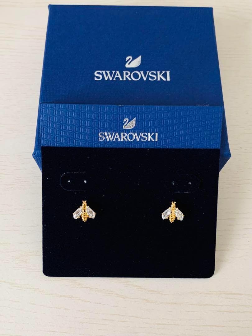 M　スワロフスキー Eternal Flower Bee ピアス