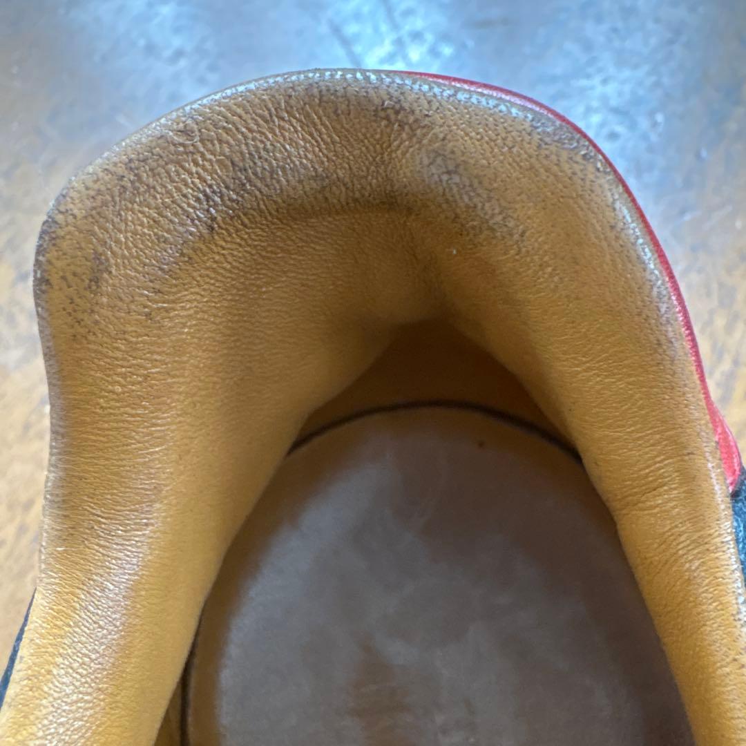 美品 エルメス HERMES レザー ベルクロ スニーカー ブラック サイズ43