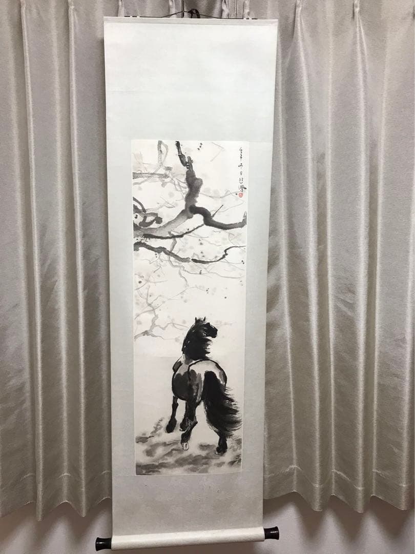 徐悲鴻画家　競馬？複製品？(ツルツル触感)