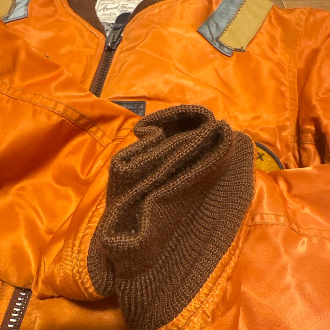 AVIREX ワッペンカスタム MA-1 M オレンジ