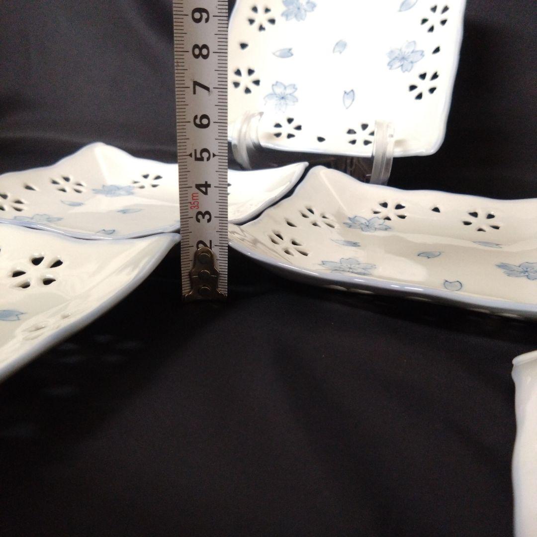 未使用 有田焼 桜絵 銘々皿5枚　お祝い　ARITA JAPAN