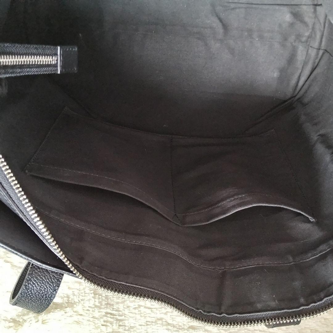 サマンサキングズ カモフラ 総柄 ロゴ 肩掛けレザー トートバッグ 黒