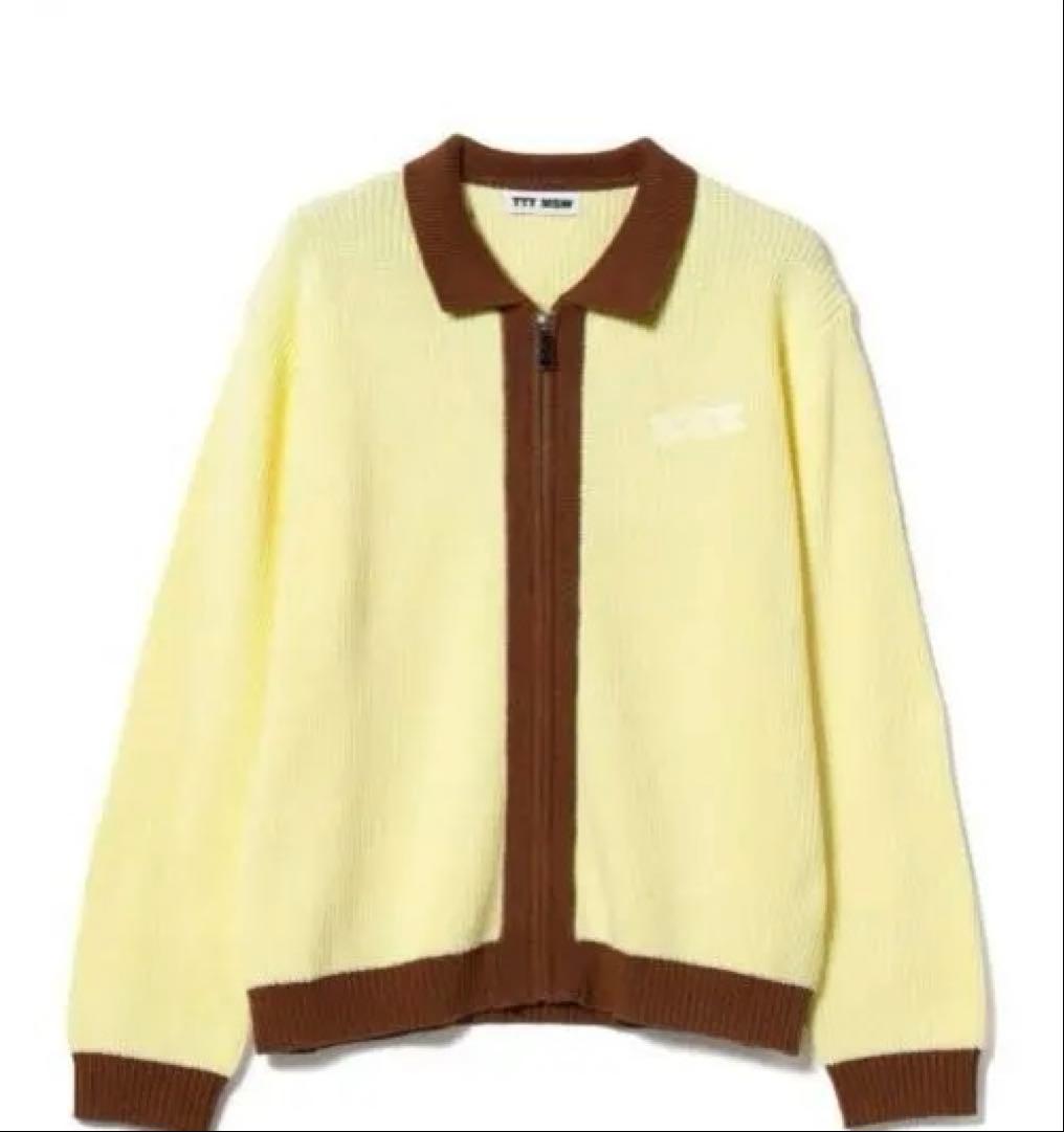トップス ttt msw zip up cardigan yellow