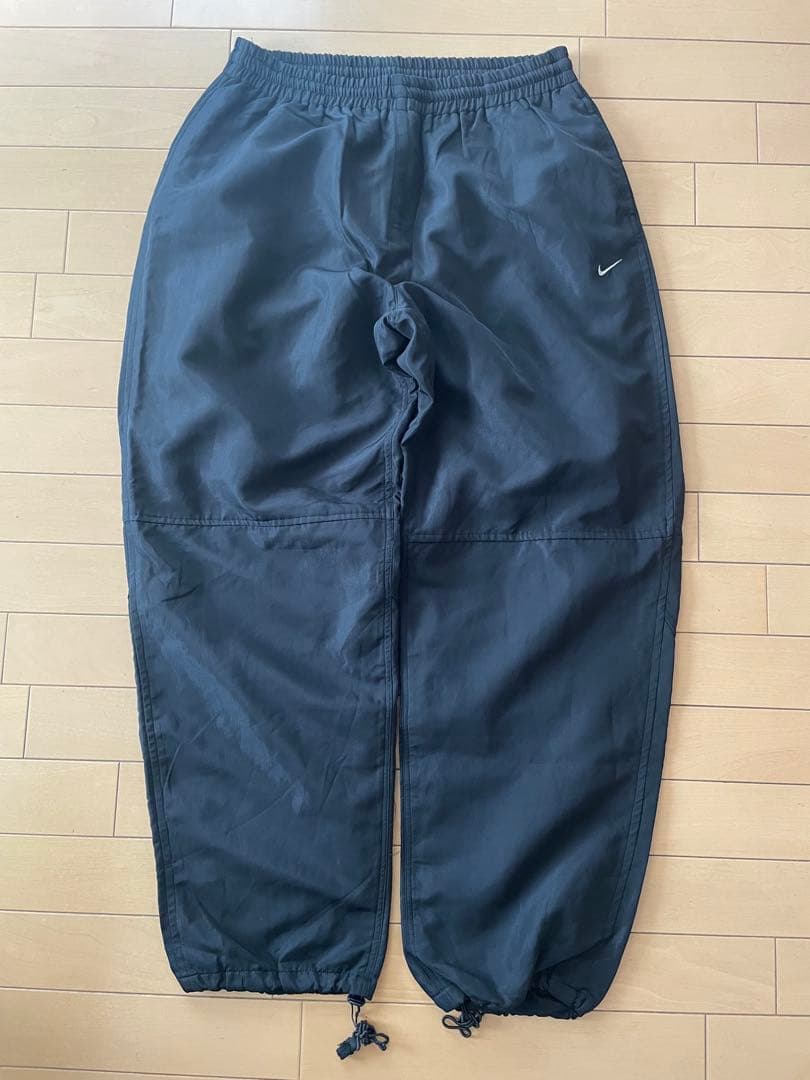 90s NIKE ACG ナイキ　ワイドナイロンパンツ　Y2K 黒ブラック　L