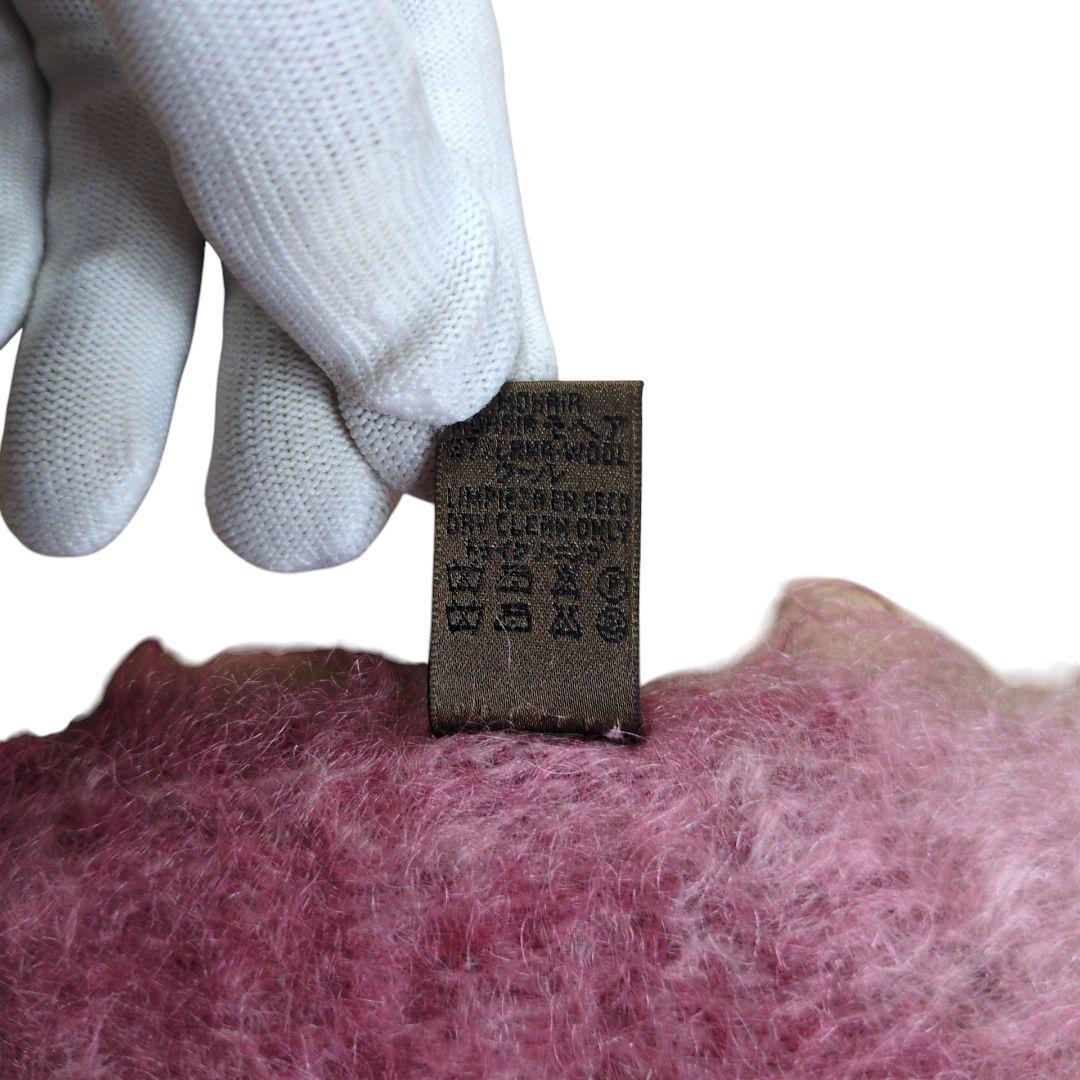 【希少】LOEWE アナグラム刺繍 モヘヤ フリンジマフラー