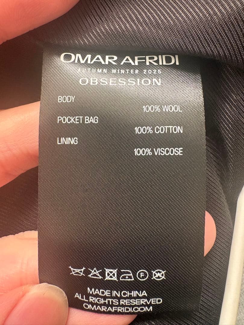 ジャケット・アウター Omar Afridi STAND COLLAR BUD BLOUSON 46