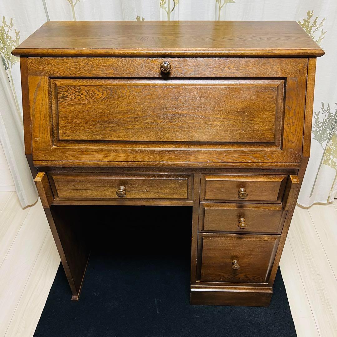 木製　ライティングビューロー