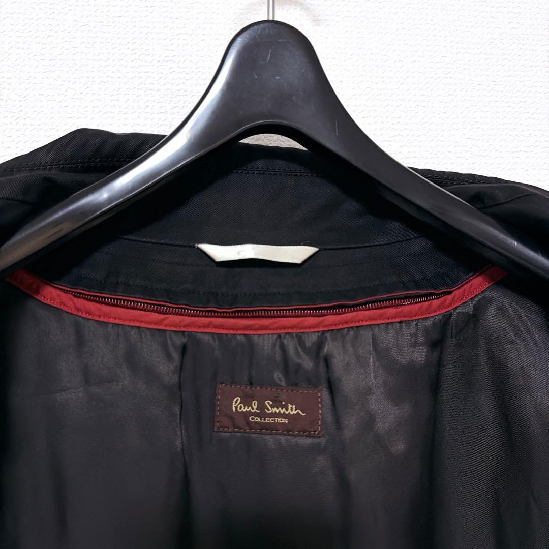 ★美品★Paul Smith ステンカラーコート L ブラック ライナー付