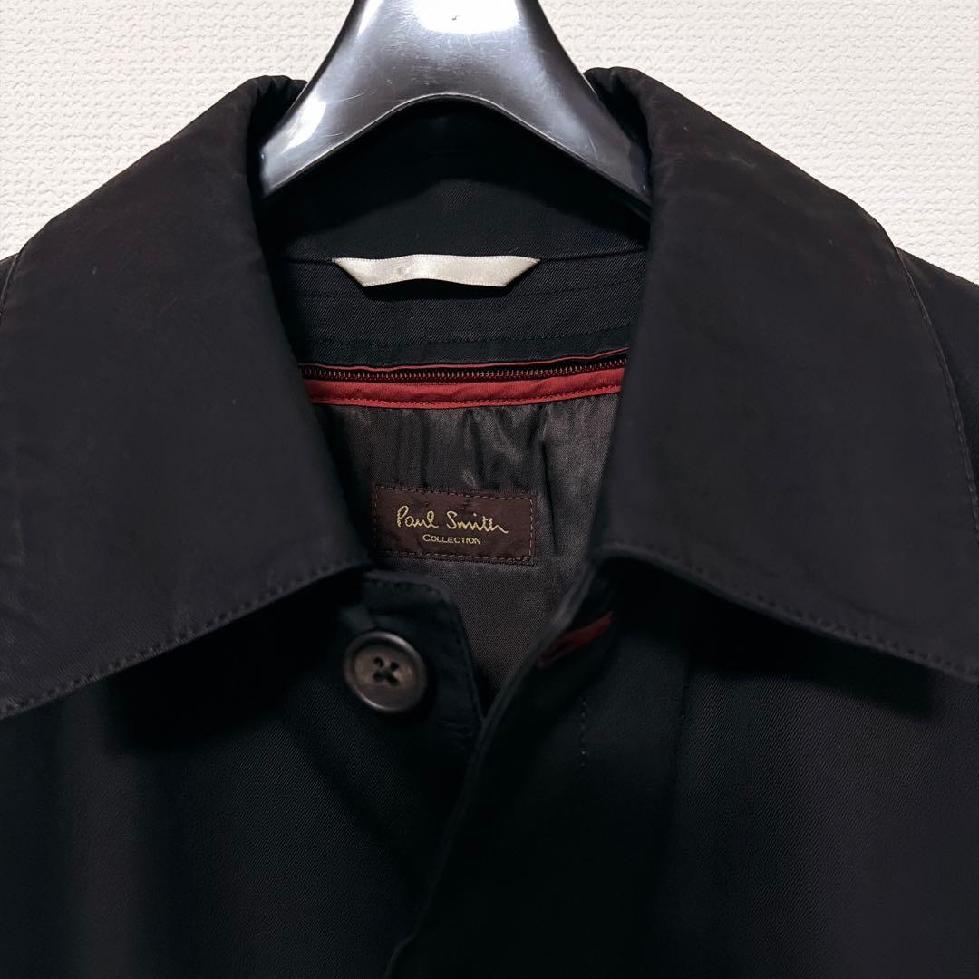 ★美品★Paul Smith ステンカラーコート L ブラック ライナー付