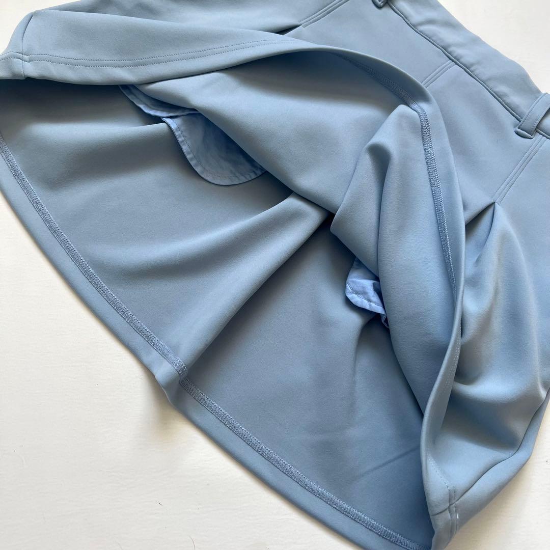 JUN&ROPE ジュンアンドロペ　セットアップ　ダンボールニット　ゴルフ　水色