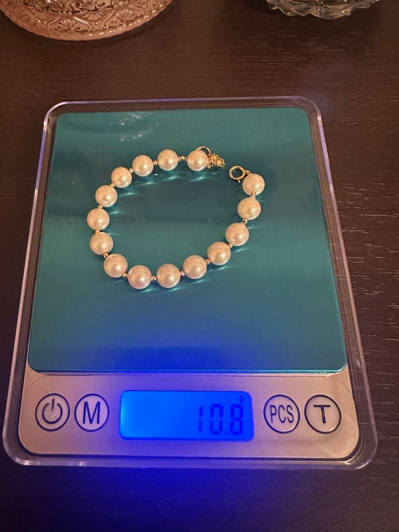 真珠アコヤブレスレット　18Kイェローゴールド